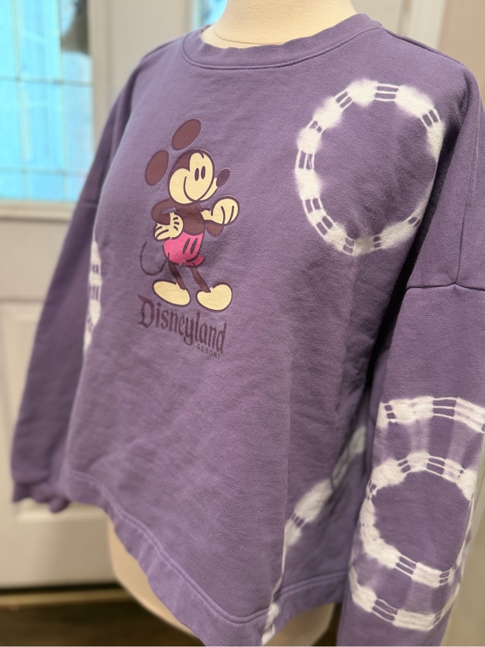 Disney Purple Tie-Dye Mickey Mouse Sweatshirt - Picture 2 of 5
